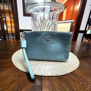 Coach Wristlet In Aquamarine